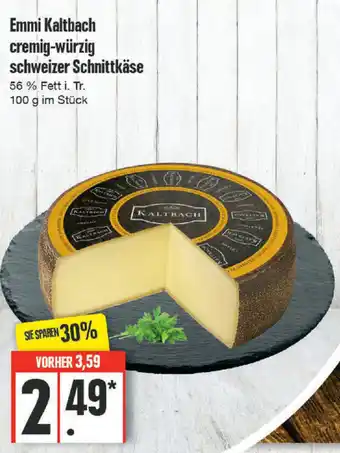 Edeka Emmi Kaltbach cremig-würzig schweizer Schnittkäse 100 g Angebot