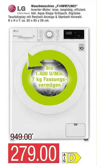 Marktkauf Lg Waschmaschine F14wm7ln03 Angebot