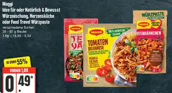 Edeka Maggi Idee Für oder Natürlich & Bewusst Würzmischung, Herzensküche oder food travel Würzpaste 26-92 g Beutel Angebot