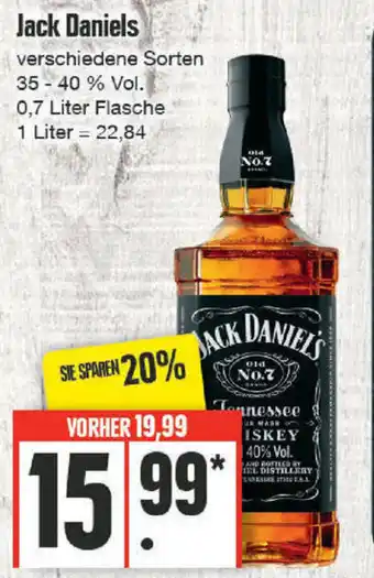 Edeka Jack Daniels 0,7 Liter Flasche Angebot