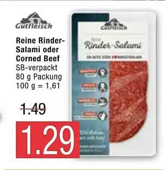 Marktkauf Gutfleisch Reine Rinder-salami Oder Corned Beef Angebot