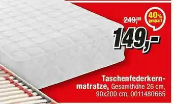 Opti Wohnwelt Taschenfederkern Matratze Angebot