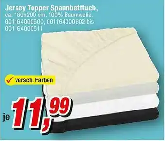 Opti Wohnwelt Jersey Topper Spannbetttuch Angebot