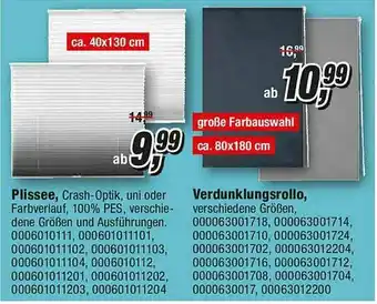 Opti Wohnwelt Plisee, Verdunklungsrollo Angebot