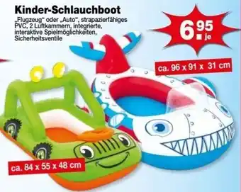 Krümet Sonderposten Kinder Schlauchboot ca. 96 x 91 x 31 cm Angebot