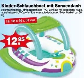 Krümet Sonderposten Kinder Schlauchboot mit Sonnendach ca. 98 x 95 x 61 cm Angebot