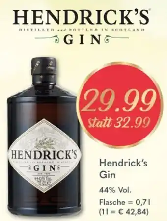 Getränkeland Hendrick's Gin 0,7 L Flasche Angebot