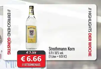 Getränkehaus Strothmann korn Angebot