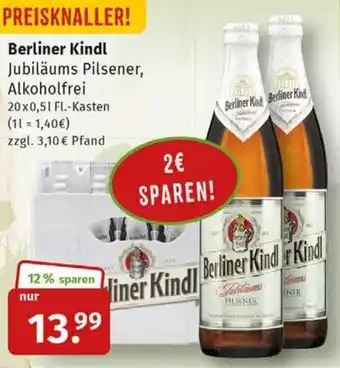 Markgrafen Berliner Kindl Jubiläums Pilsener 20x0,5 L-Fl. Kasten Angebot