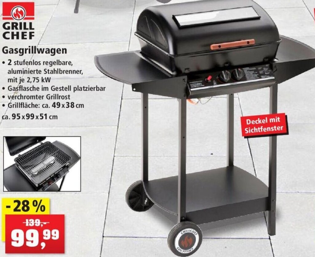Grill Chef Gasgrillwagen Angebot bei Thomas Philipps
