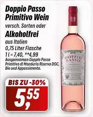 Simmel Doppio passo primitivo wein oder alkoholfrei Angebot