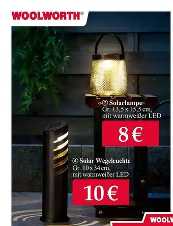 Woolworth Solarlampe oder solar wegeleuchte Angebot