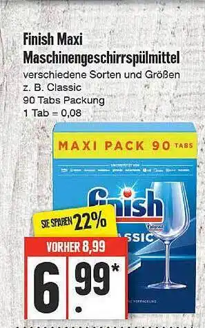 Edeka Finish maxi maschinengeschirrspülmittel Angebot