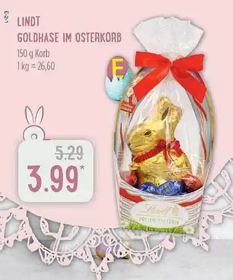 Edeka Lindt goldhase im osterbkorb Angebot