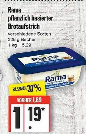 Edeka Rama pflanzlich basierter brotaufstrich Angebot