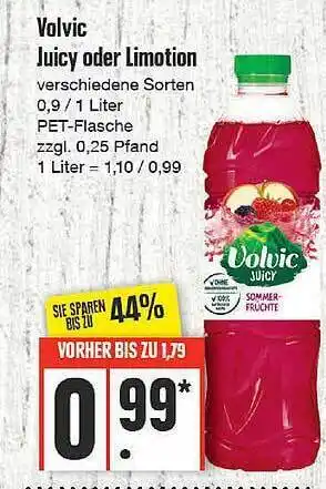Edeka Volvic juicy oder limotion Angebot