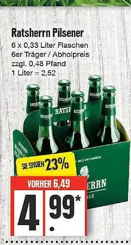 Edeka Ratsherrn pilsener Angebot