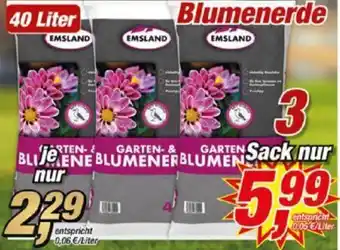 Posten Börse Emsland Blumenerde 40 Liter Angebot