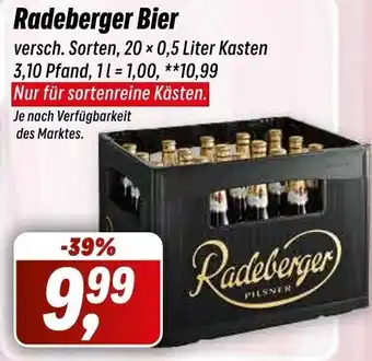 Simmel Radeberger Bier 20x0,5 Liter Kasten Angebot