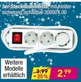 Möbel Boss 3er Steckdosenleiste Angebot