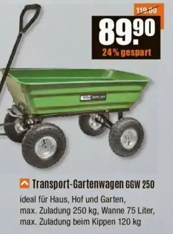 V Baumarkt Transport Gartenwagen GGW 250 Angebot