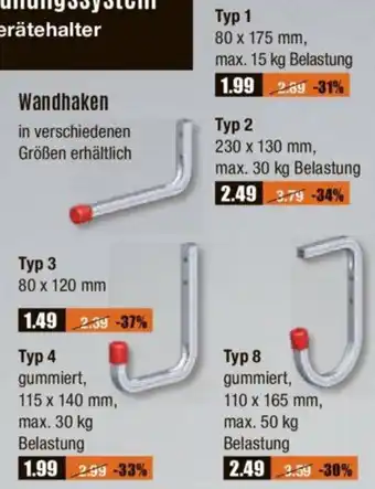 V Baumarkt Wandhaken Angebot