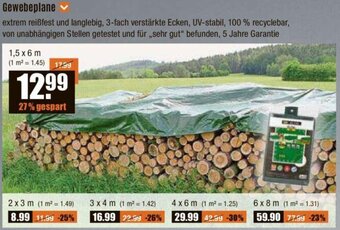 V Baumarkt Gewebeplane Angebot