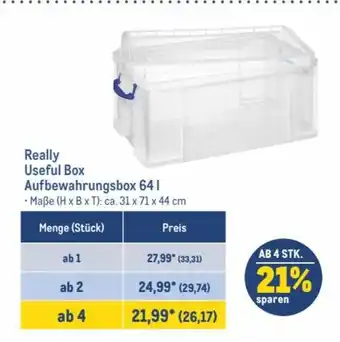 METRO Really Usefull Box Aufbewahrungsbox 64L Angebot