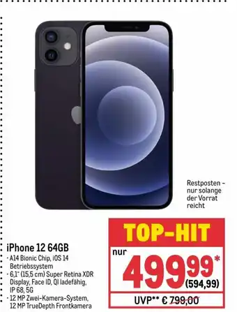 METRO Apple iPhone 12 64Gb Angebot