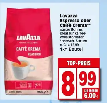 Elli Markt Lavazza Espresso oder Caffe Crema** 1kg Angebot