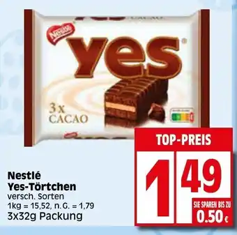 Elli Markt Nestle Yes-Tortchen 3*32g Angebot