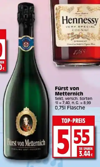 Elli Markt Furst von Metternich Sekt 750ml Angebot