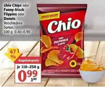 Globus Chio Chips Oder Funny-frisch Flipeis Oder Donuts 110-250g Angebot