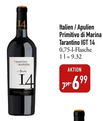 Galeria Markthalle Primitivo di Marina Tarantino IGT 14 750ml Angebot