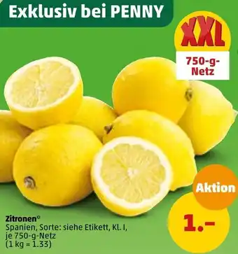 PENNY Zitronen 750 g Netz Angebot