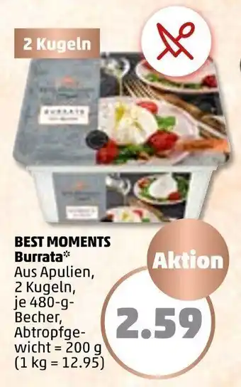 PENNY Best Moments Burrata 480 g Becher Angebot