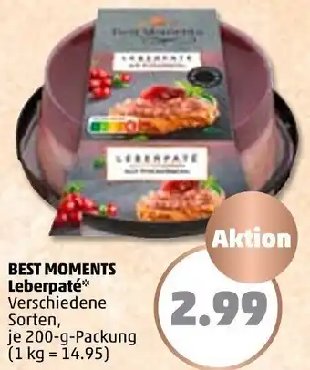 PENNY Best Moments Leberpaté 200 g Packung Angebot