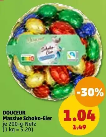 PENNY Douceur Massive Schoko Eier 200 g Netz Angebot