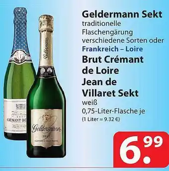 Famila Nord Ost Geldermann sekt oder brut crémant de loire jean de villaret sekt Angebot