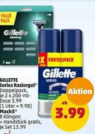 PENNY Gillette series rasiergel mach3 Angebot