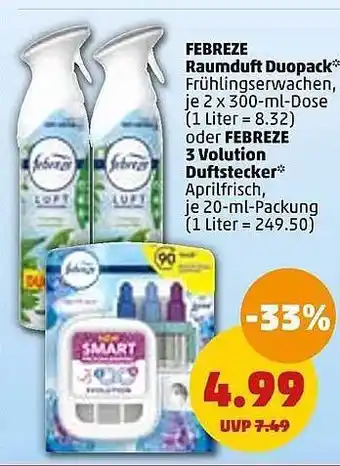 PENNY Febreze raumduft duopack oder 3 volution duftstecker Angebot