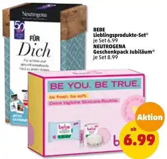 PENNY Bebe Lieblingsprodukte Set oder Neutrogena Geschenkpack Jubiläum Angebot