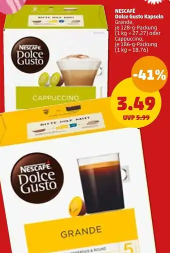 PENNY Nescafé Dolce Gusto Kapseln 128/186 g Packung Angebot