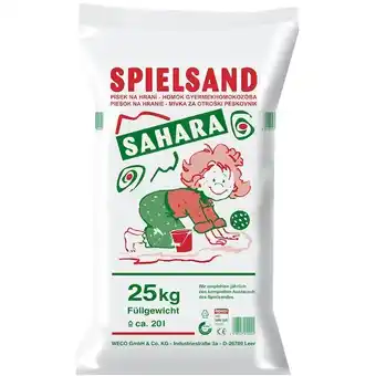 OBI Weco spielsand sahara 25 kg sack Angebot