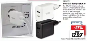 Lidl Tronic Dual USB Ladegerät 30 W Angebot