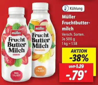 Lidl Müller Fruchtbuttermilch 500 g Angebot