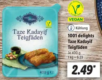 Lidl 1001 delights Taze Kadayif Teigfäden 400 g Angebot