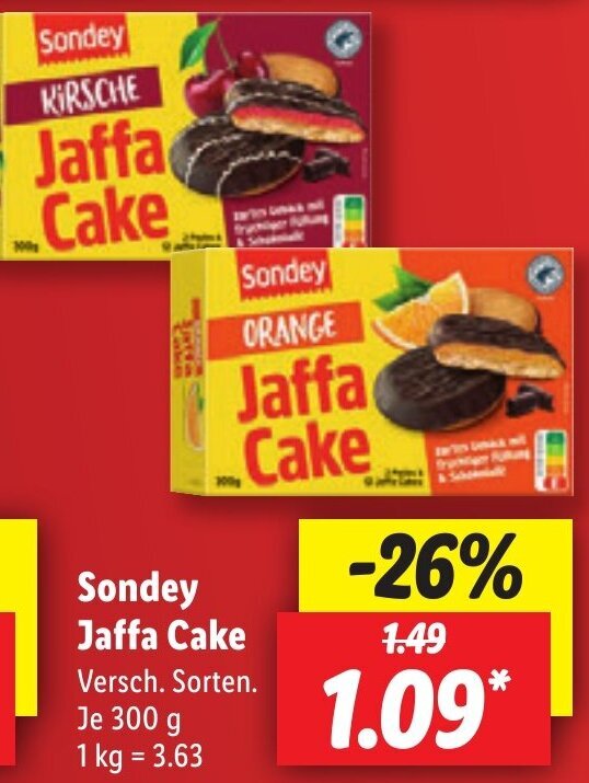 Sondey Jaffa Cake 300 g Angebot bei Lidl