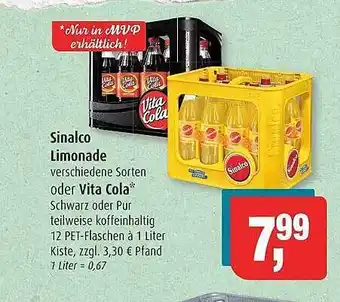 Markant Sinalco limonade oder vita cola Angebot