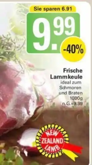 WEZ Lammkeule 1kg Angebot